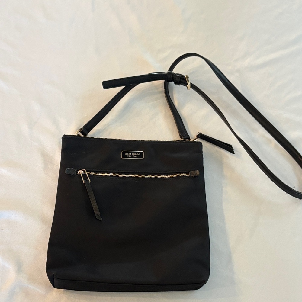 Kate Spade Black Crossbody Bag with Gold Accents